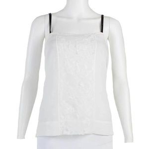 Calvin Rucker Lace Camisole with Leather Straps